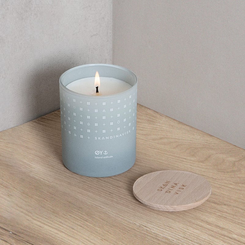Skandinavisk Y 'Island' Mini Scented Candle. Fragrance Notes: Crabapple and Dog Rose  Water Mosses and Green Leaves. 2.3 oz. - Image 5